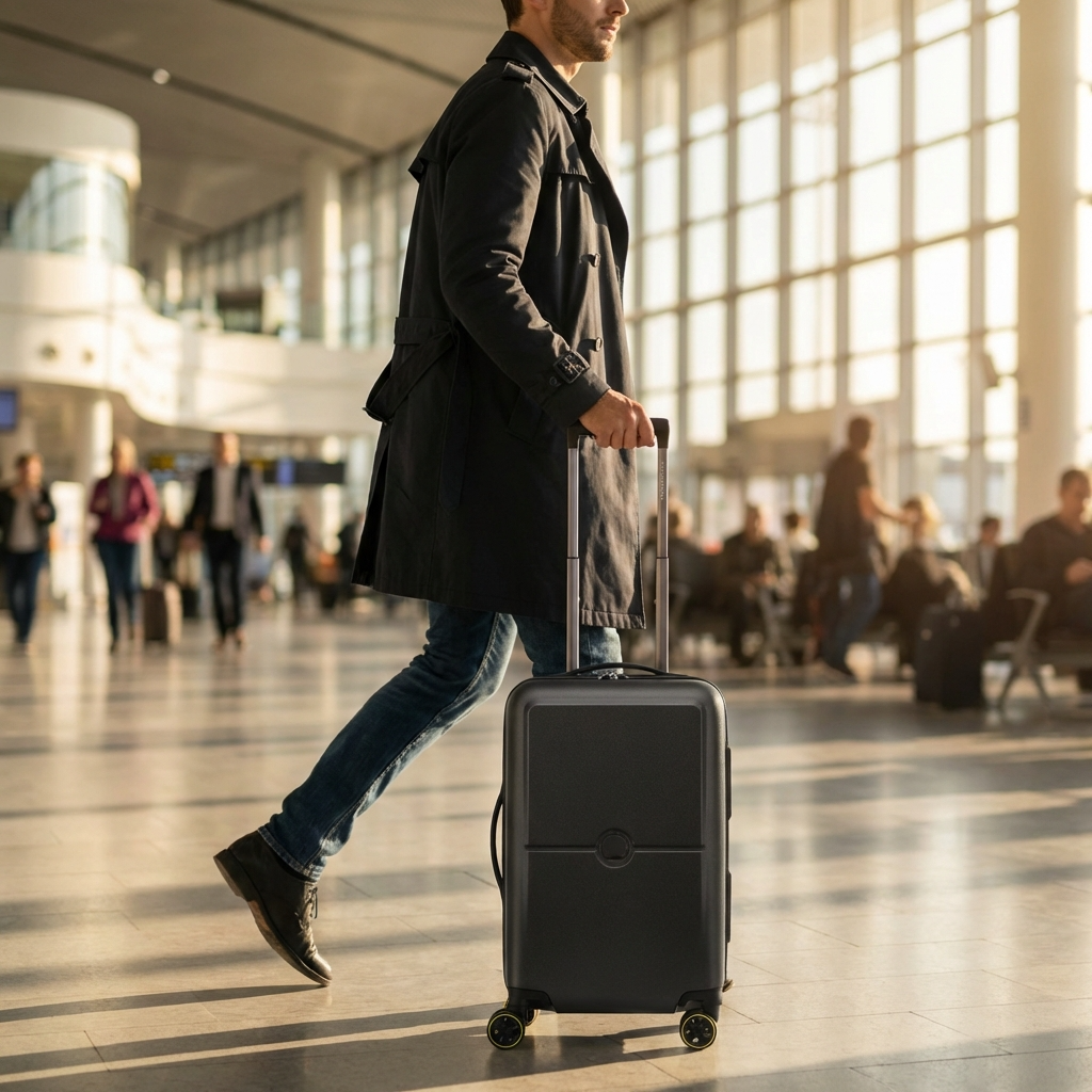 Delsey Turenne 2.0 Hardside Carry-On Spinner Suitcase - 55cm - Black Image 8