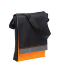 Unbranded Vertical Leading Edge Satchel 7.5L Black/Grey/Orange-1