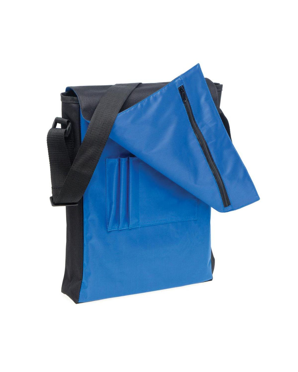 Unbranded Vertical Leading Edge Satchel 7.5L Black/Grey/Royal-3