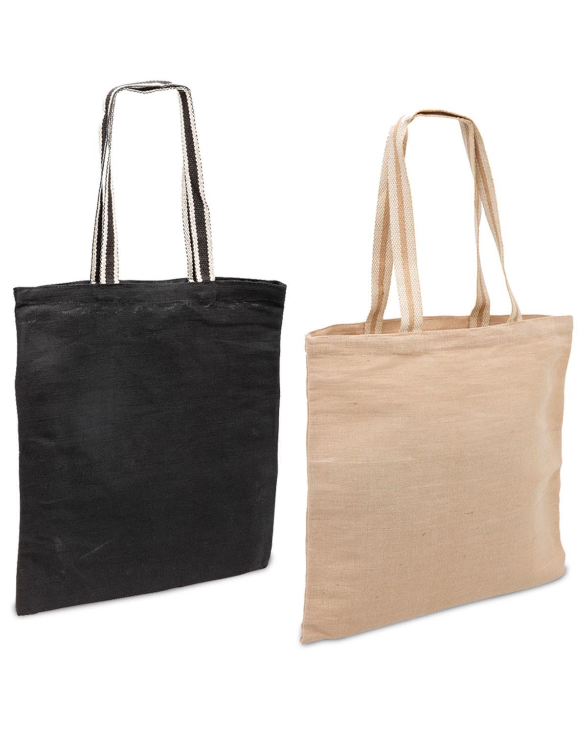 Unbranded Eco Jute Tote 1.6L Black-2