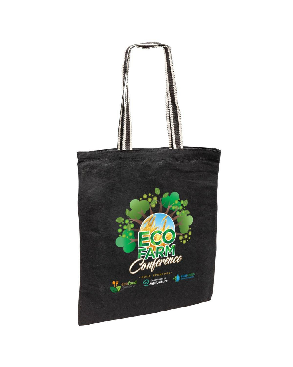Unbranded Eco Jute Tote 1.6L Black-3