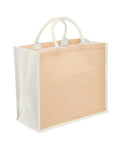 Unbranded Eco Jute Tote with wide gusset 28L Natural-1