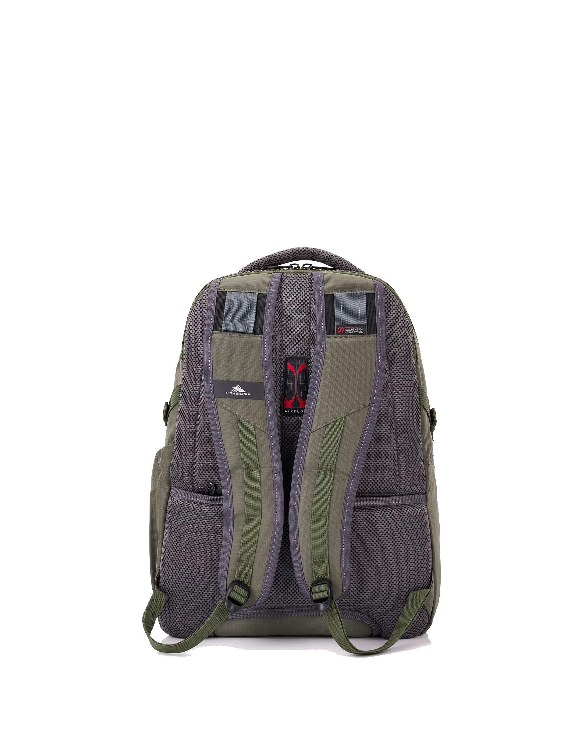 High Sierra Access 4.0 Laptop Backpack - 17-Inch - Khaki Back Image 4