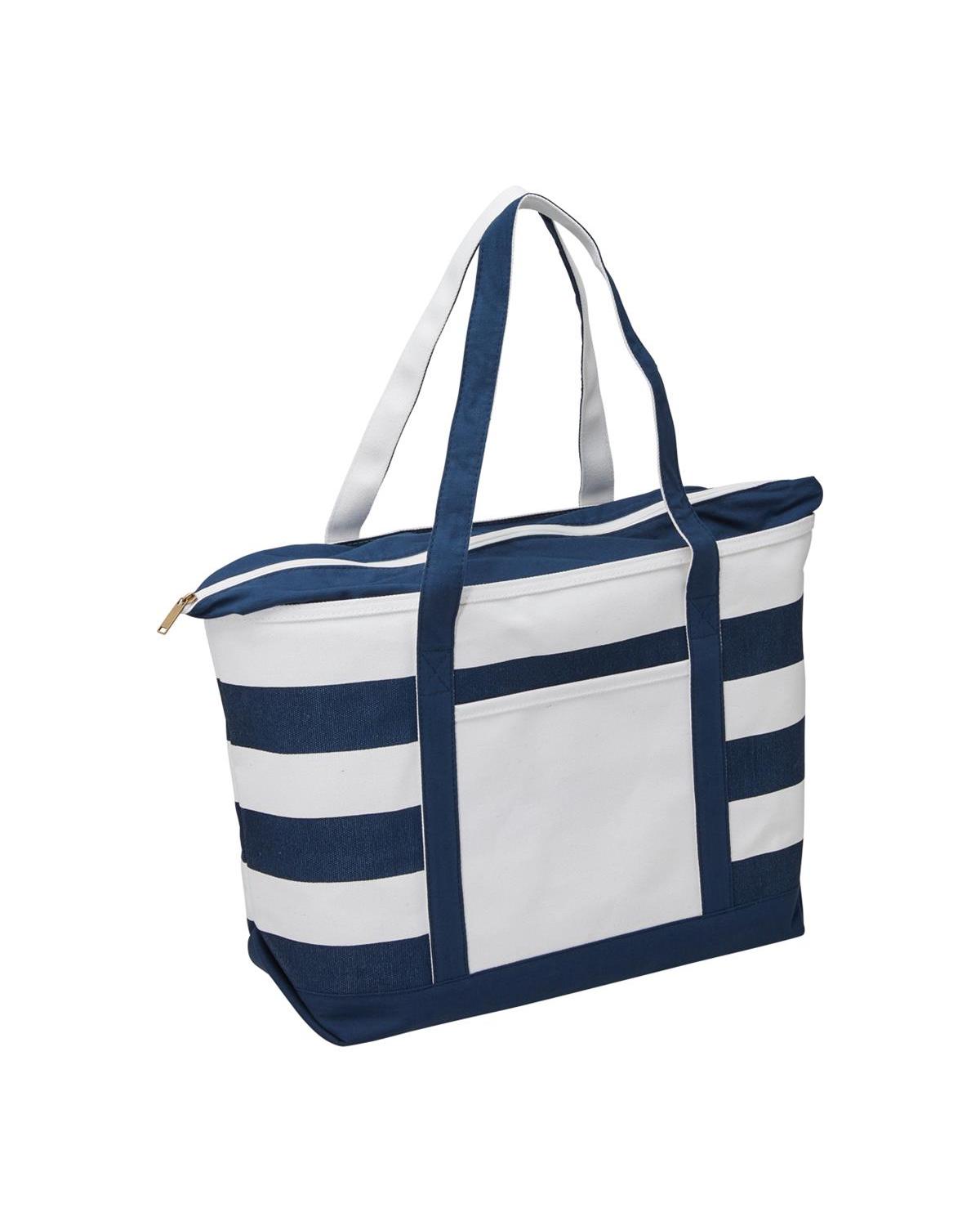 Unbranded Premium Boat Tote 36.2L Natural/Navy-1