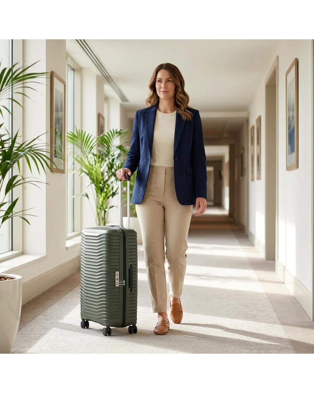 Samsonite Upscape Expandable Hardside Medium Spinner Suitcase - 75cm - Climbing Ivy-6