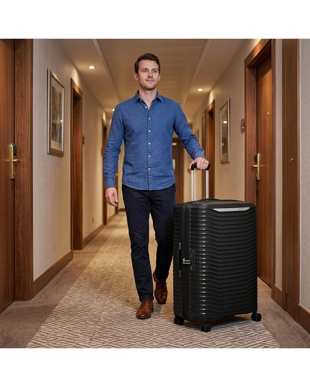 Samsonite Upscape Expandable Hardside Large Spinner Suitcase - 81cm - Black-6