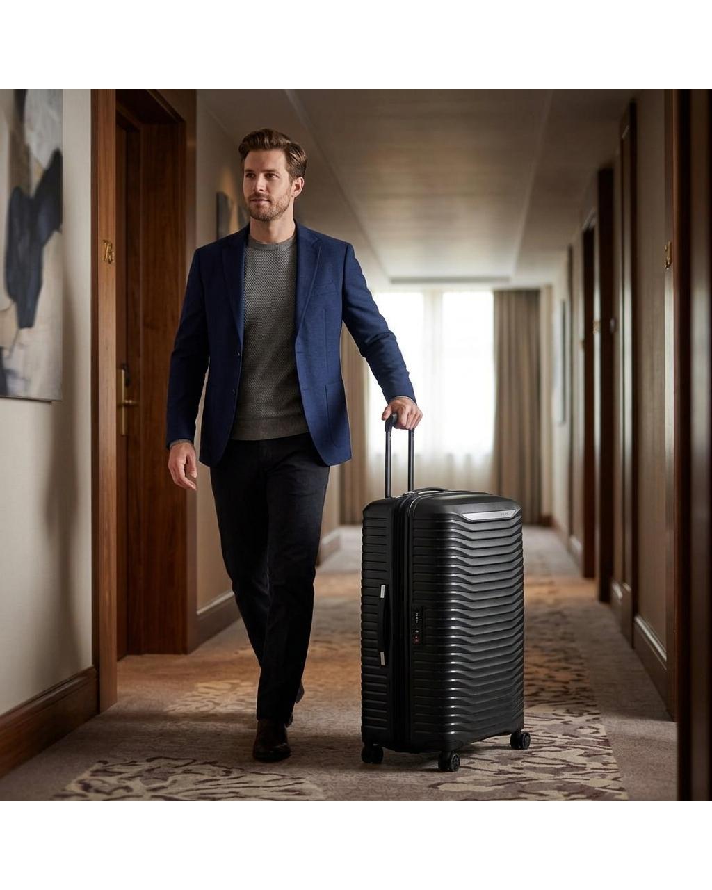Samsonite Upscape Expandable Hardside Medium Spinner Suitcase - 75cm - Black-6