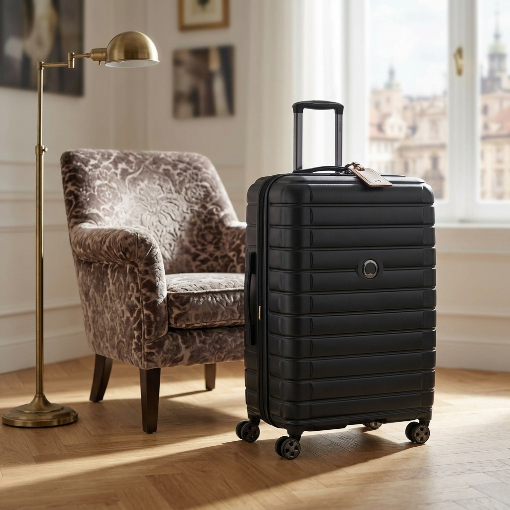 Delsey Shadow 5.0 Hardside Medium Spinner Suitcase - 66cm - Black