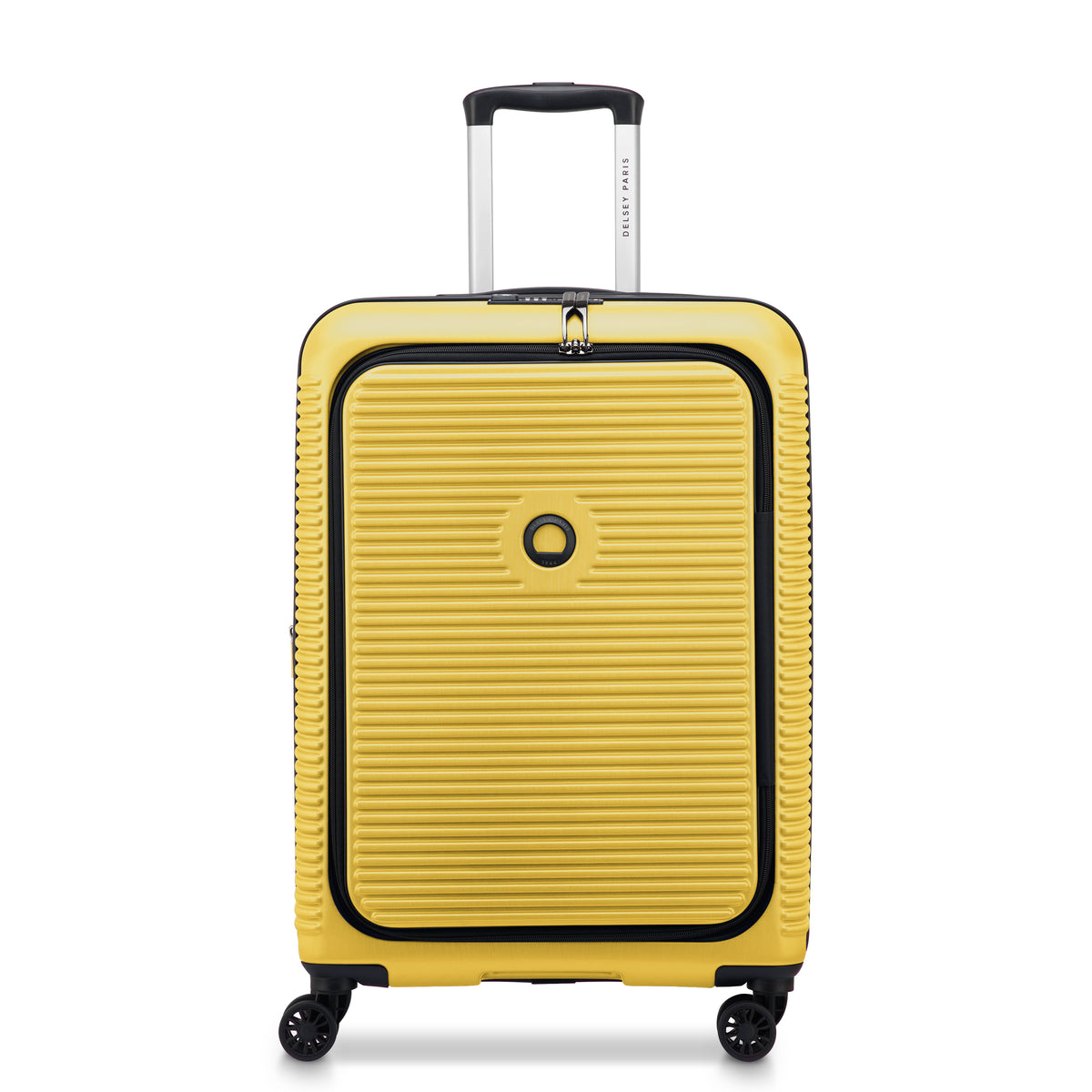 Delsey Freestyle Yellow 67cm medium front-opening hardside suitcase
