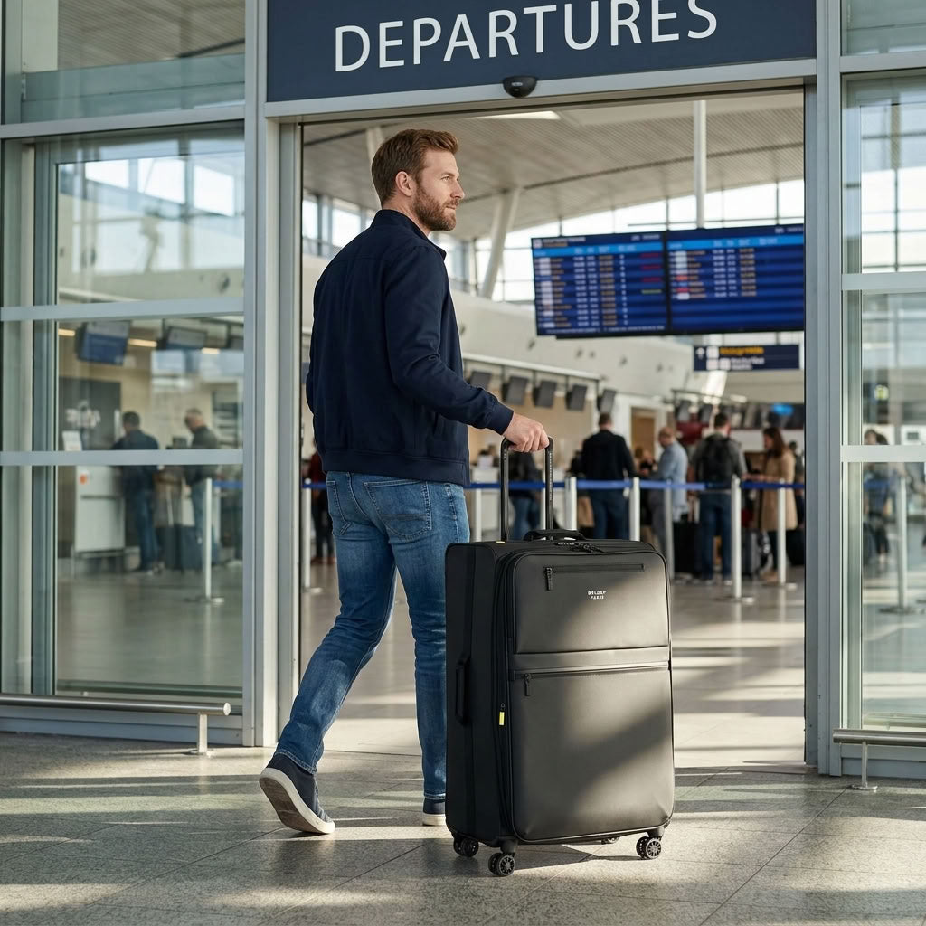 Delsey Paris Maubert 2 Softside Large Spinner Suitcase -76cm-Black-2