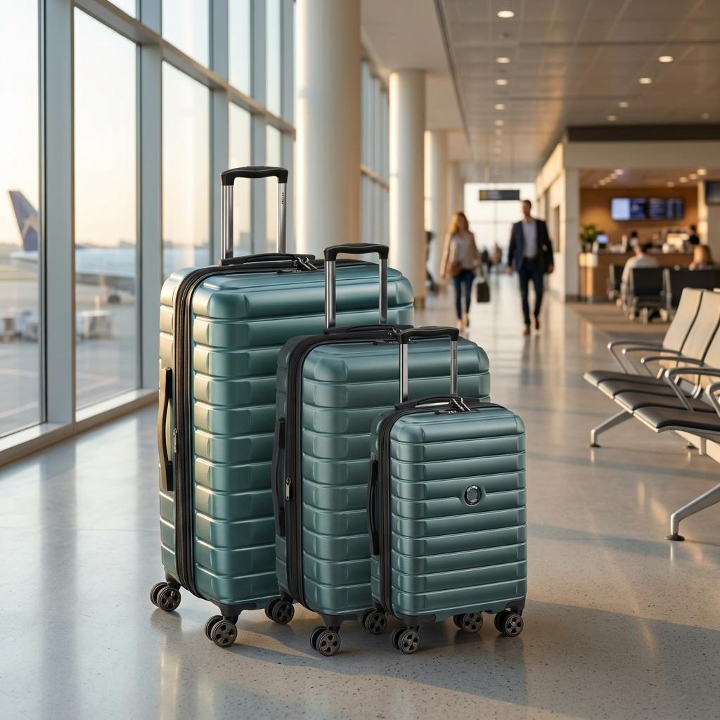 Delsey Shadow 5.0 Hardside 3-Piece Spinner Luggage Set - Green