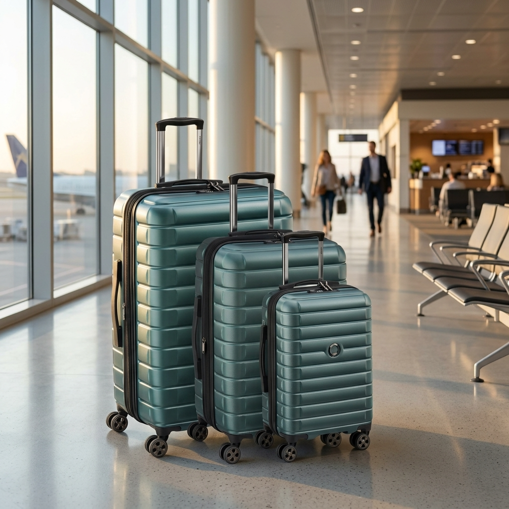 Delsey Shadow 5.0 Hardside 3-Piece Spinner Luggage Set - Green