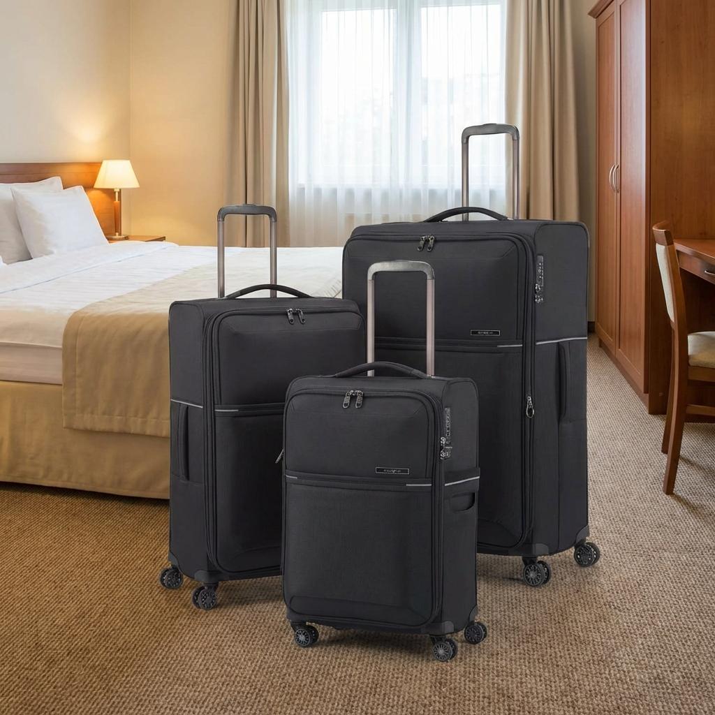 Samsonite 73H Softside 3-Piece Spinner Luggage Set - Black Image 7