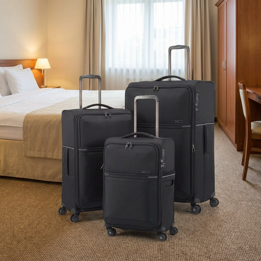 Samsonite 73H Softside 3-Piece Spinner Luggage Set - Black Image 7