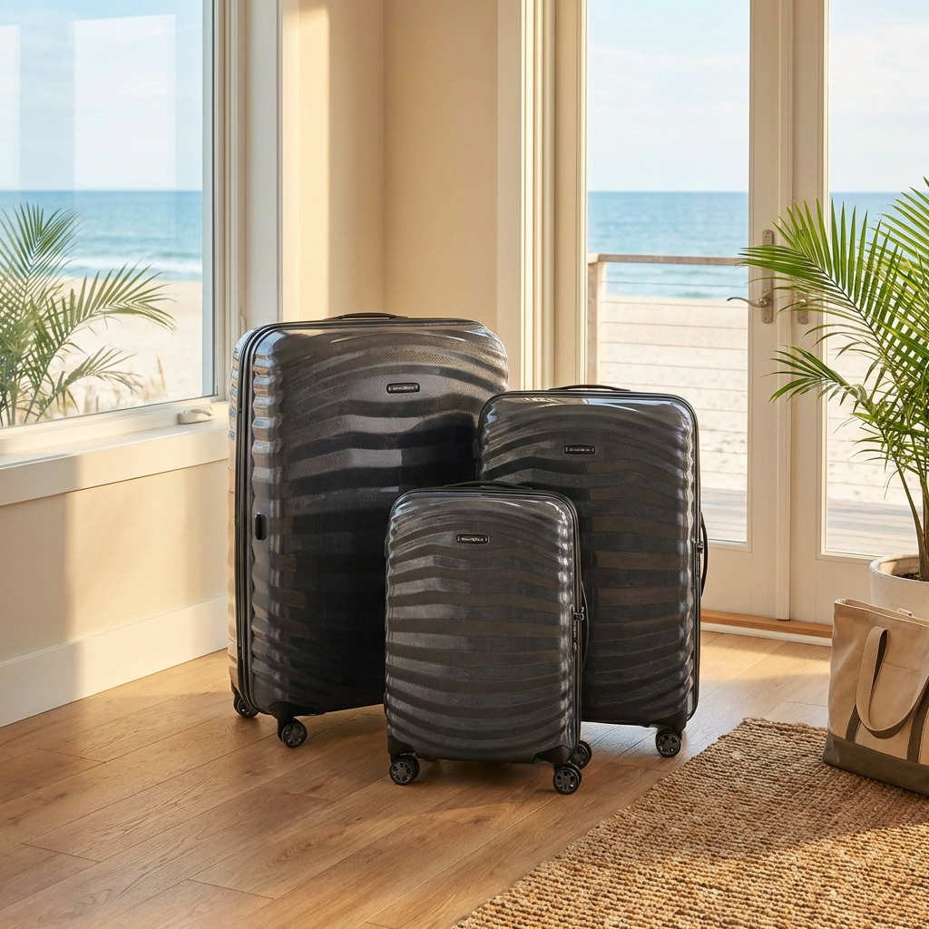 Samsonite Lite-Shock Sport Hardside 3-Piece Spinner Luggage Set - Black Image 7