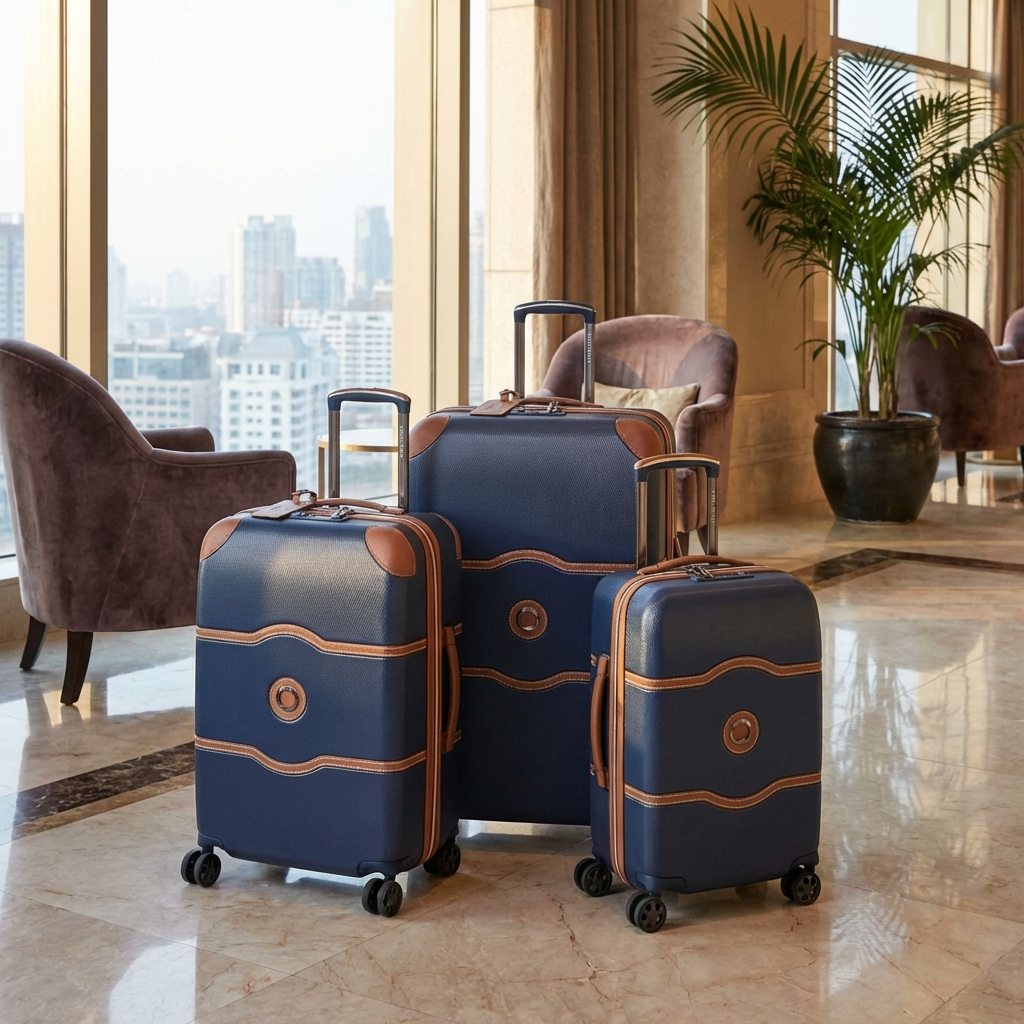 Delsey Chatelet Air 2.0 Hardside 3-Piece Spinner Luggage Set - Navy Blue Image 14