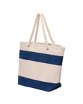 Unbranded Soho Cotton Canvas Tote 23L Natural/Navy-1