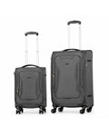 delphin caspian 2 Piece Suitcase Set Large & Carry-On Grey-1