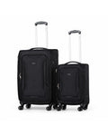 delphin caspian 2 Piece Suitcase Set Medium & Carry-On Black-1