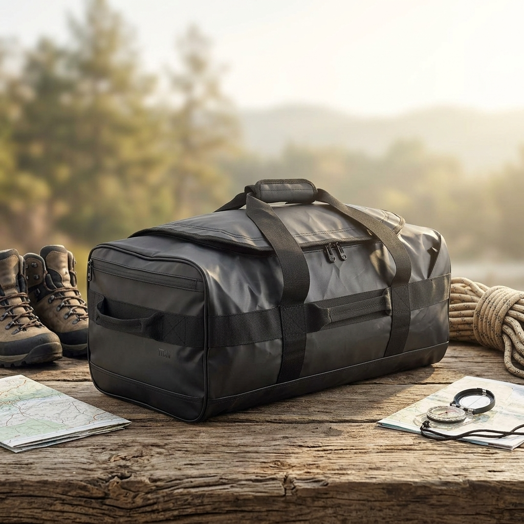 Caribee Titan Water Resistant Carry-On Duffle Bag - 50L - Black