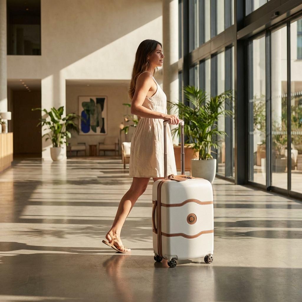 Delsey Chatelet Air 2.0 Hardside Medium Spinner Suitcase - 66cm - Angora Image 8