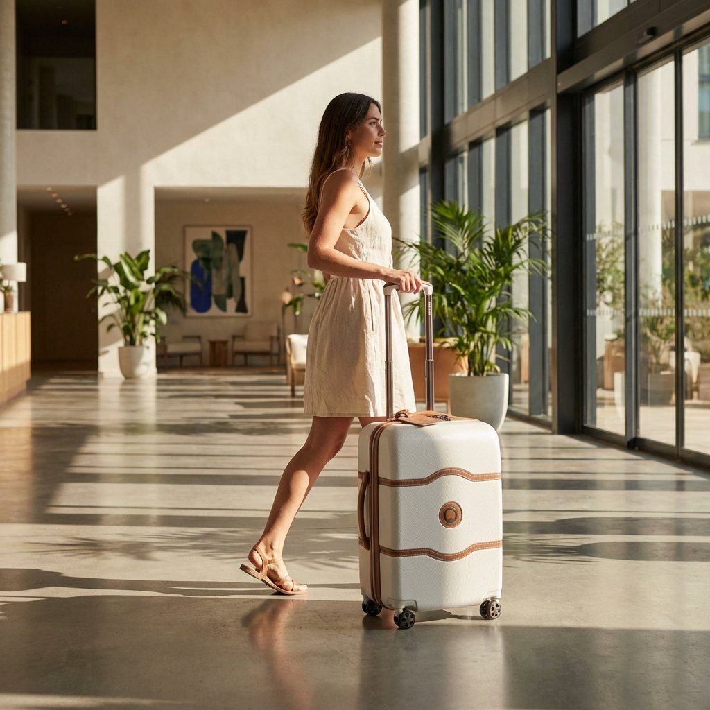 Delsey Chatelet Air 2.0 Hardside Medium Spinner Suitcase - 66cm - Angora Image 8