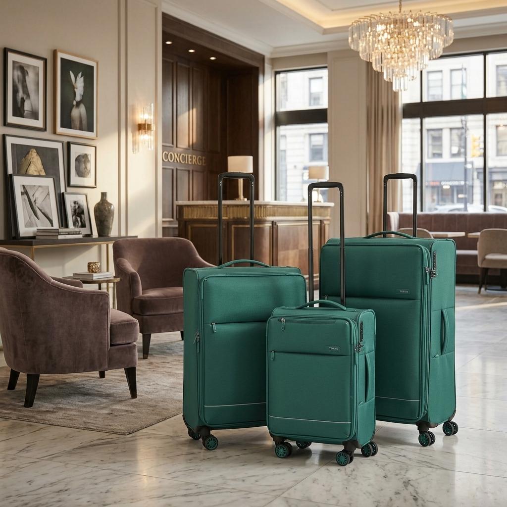 Tosca So Lite Softside Spinner Luggage Set - Emerald-2