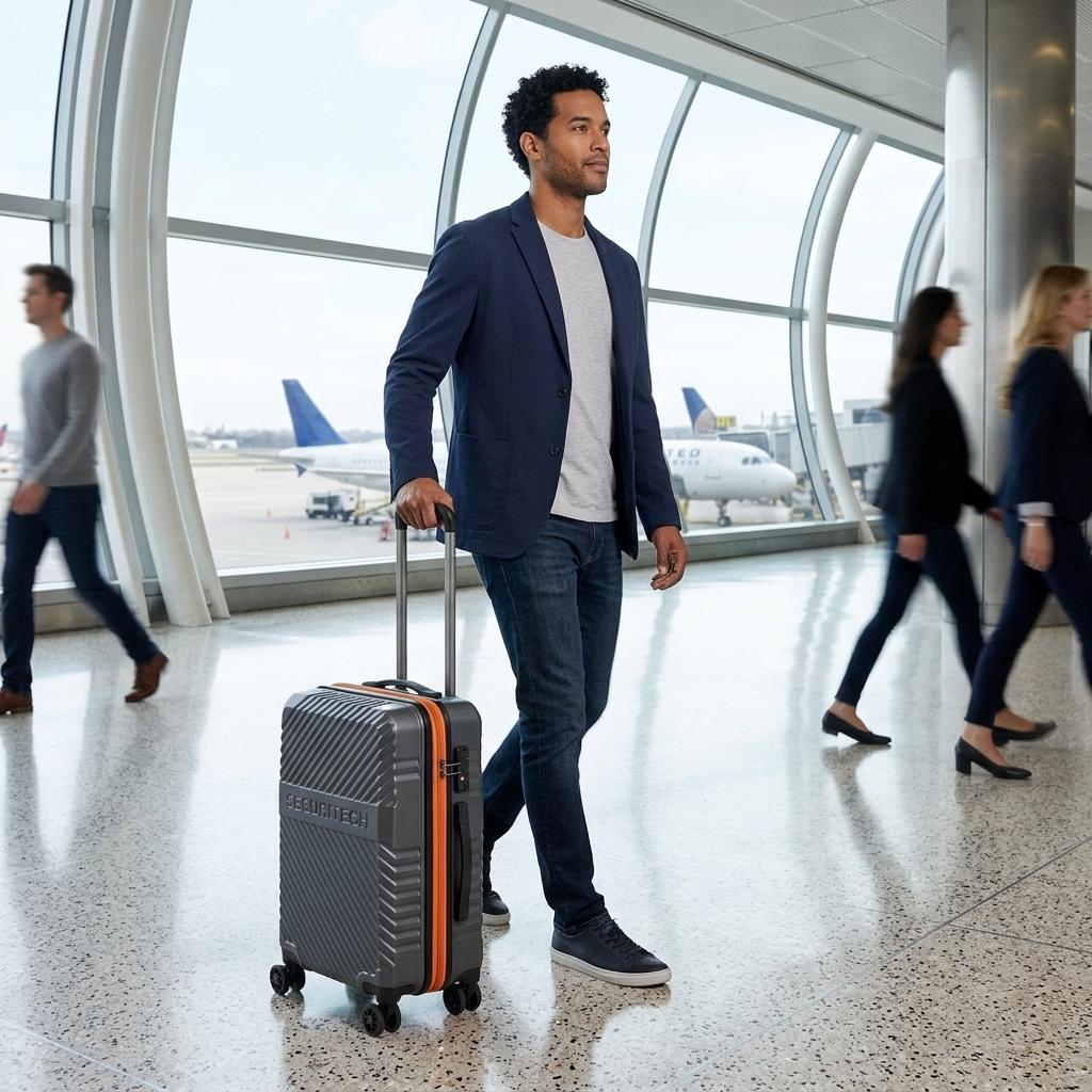 Delsey Paris Securitech Patrol Hardside Carry-On Suitcase - 54cm - Grey-2
