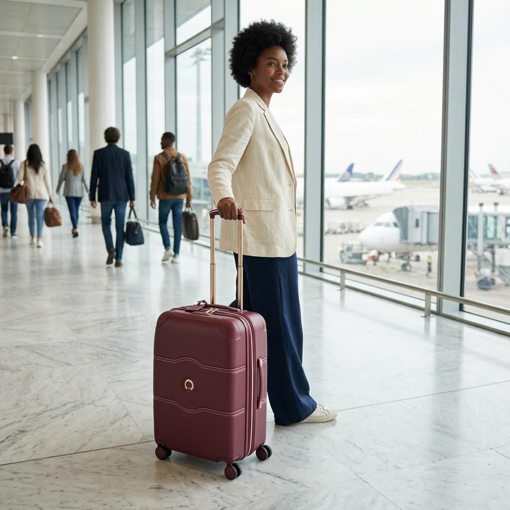 Delsey Chatelet Air 2.0 Hardside Carry-On Spinner Suitcase - 55cm - Burgundy
