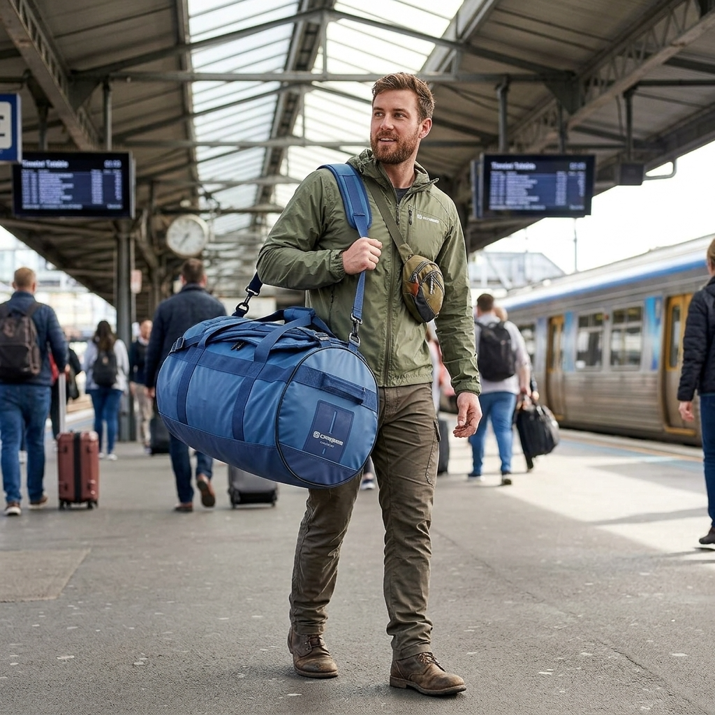 Caribee Kokoda Water Resistant Duffle Bag - 90L - Blue