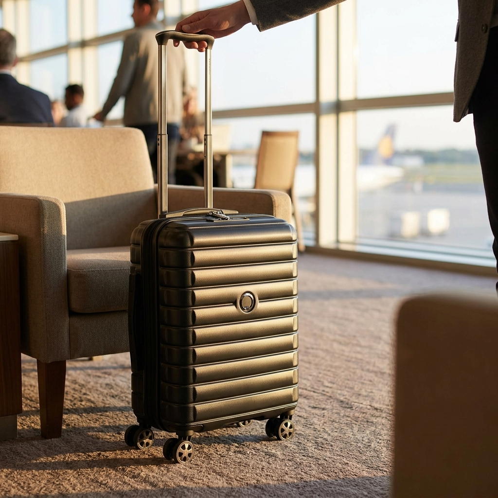 Delsey Shadow 5.0 Hardside Carry-On Spinner Suitcase - 55cm - Black