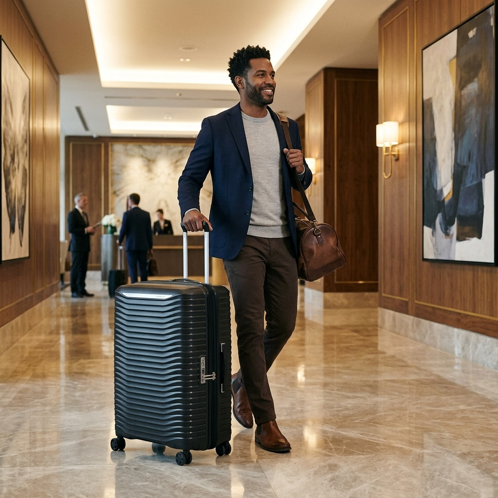 Samsonite Upscape Expandable Hardside Medium Spinner Suitcase - 75cm - Black-2