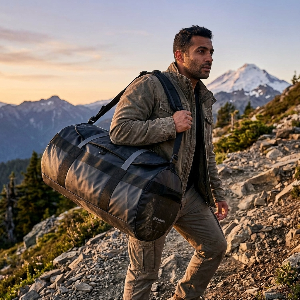 Caribee Kokoda Water Resistant Duffle Bag - 90L - Black