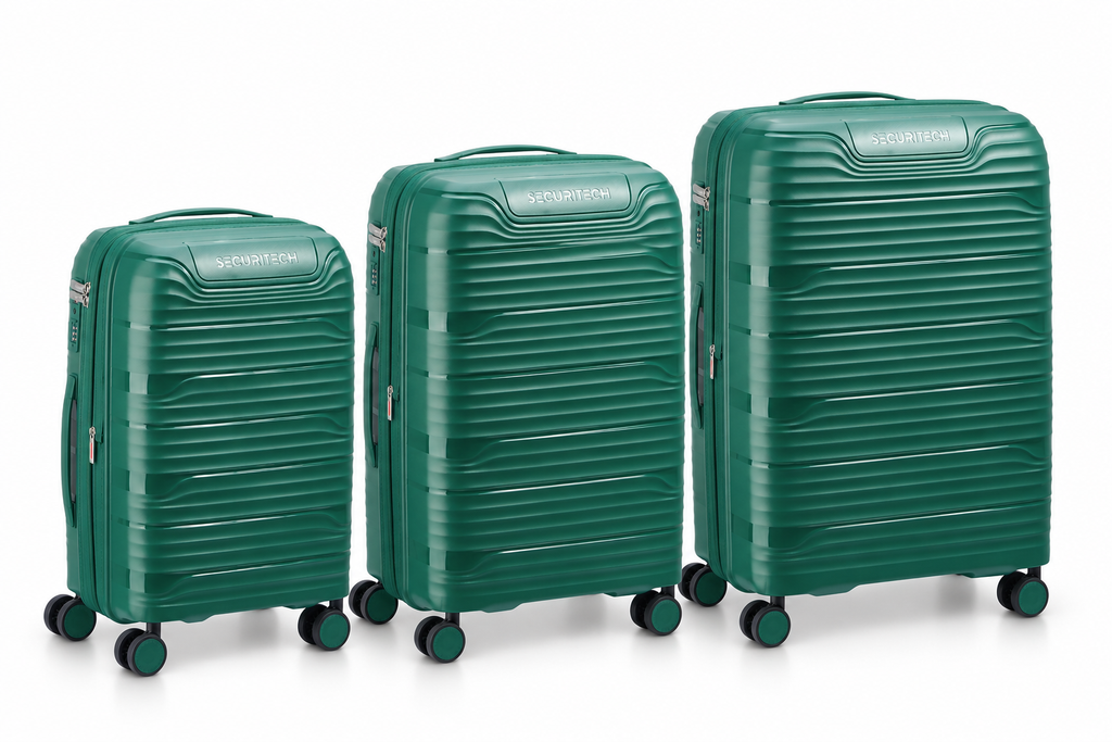 Delsey Paris Securitech Dune Hardside 3-Piece Spinner Luggage Set - Green