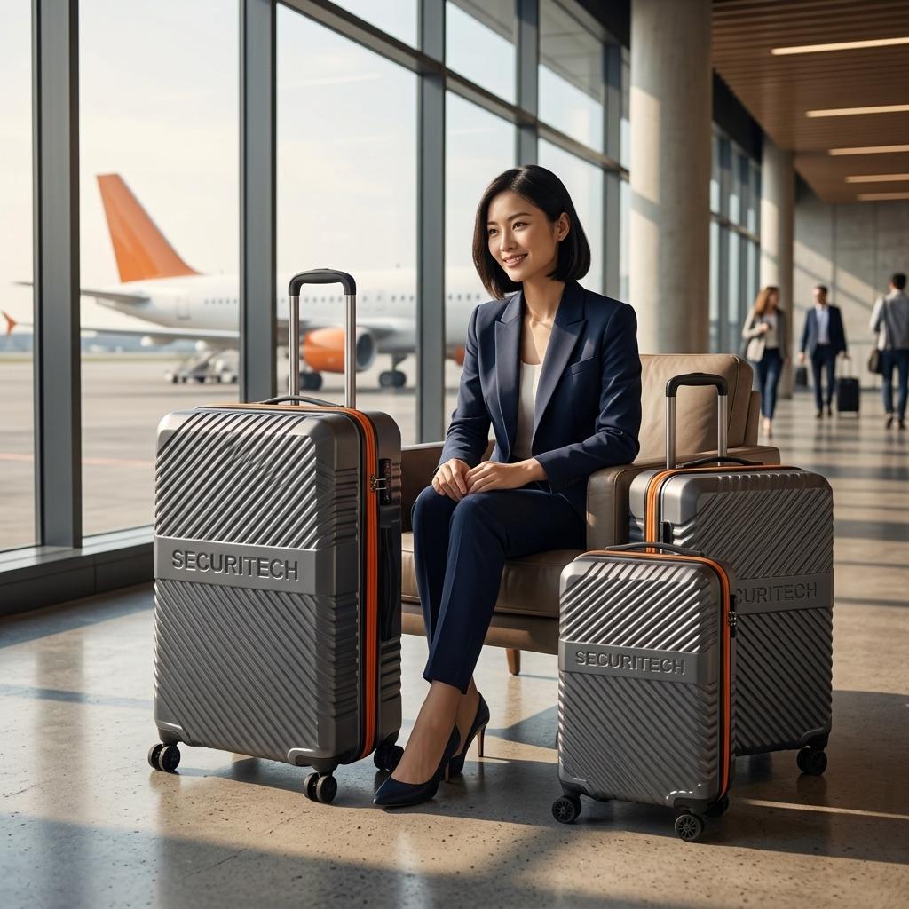 Delsey Paris Securitech Patrol Hardside Suitcase Set - 3-Piece - Grey-14