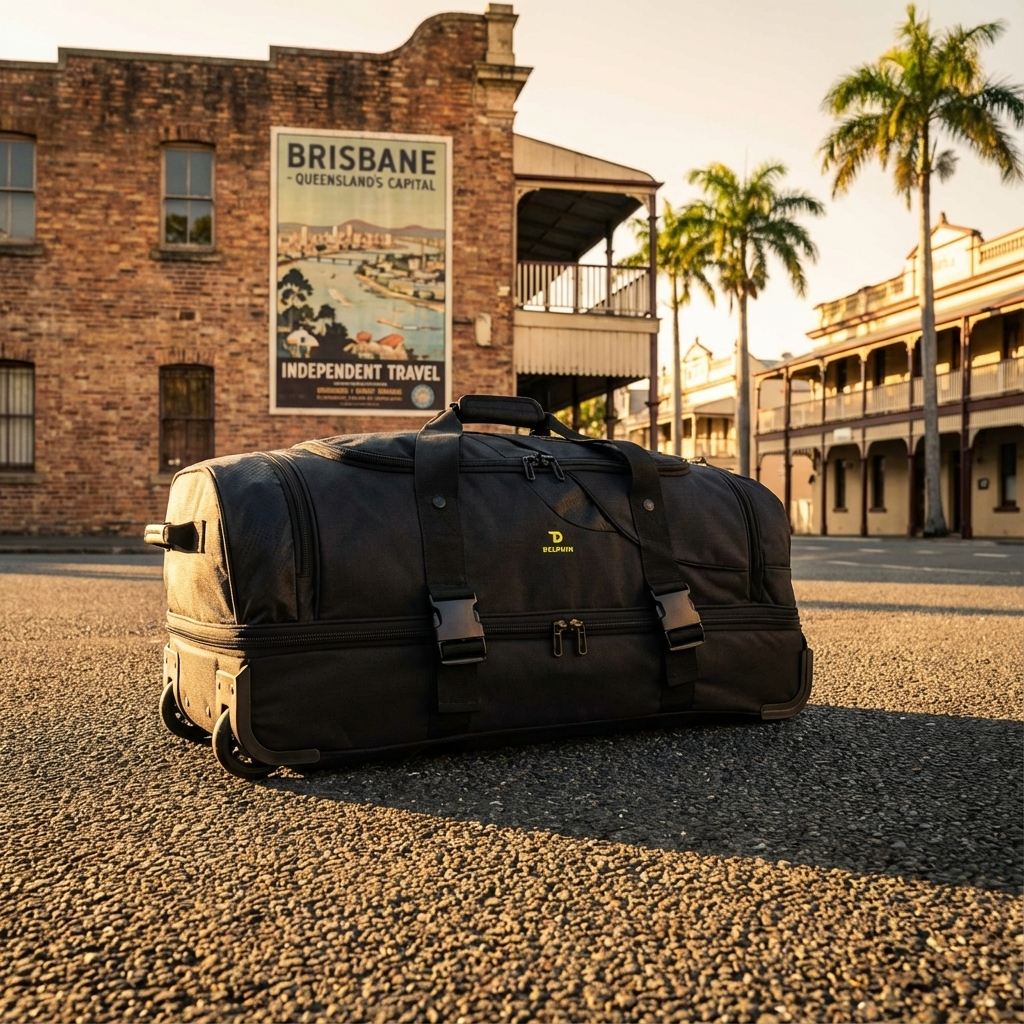 Delphin Corfu 2 Large Wheeled Duffle Bag - 110L - Black