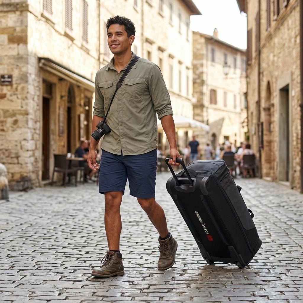 Caribee Scarecrow V2 Large Wheeled Duffle Bag - 100L - Black