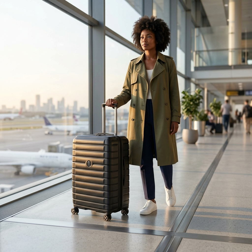 Delsey Shadow 5.0 Hardside Medium Spinner Suitcase - 66cm - Black