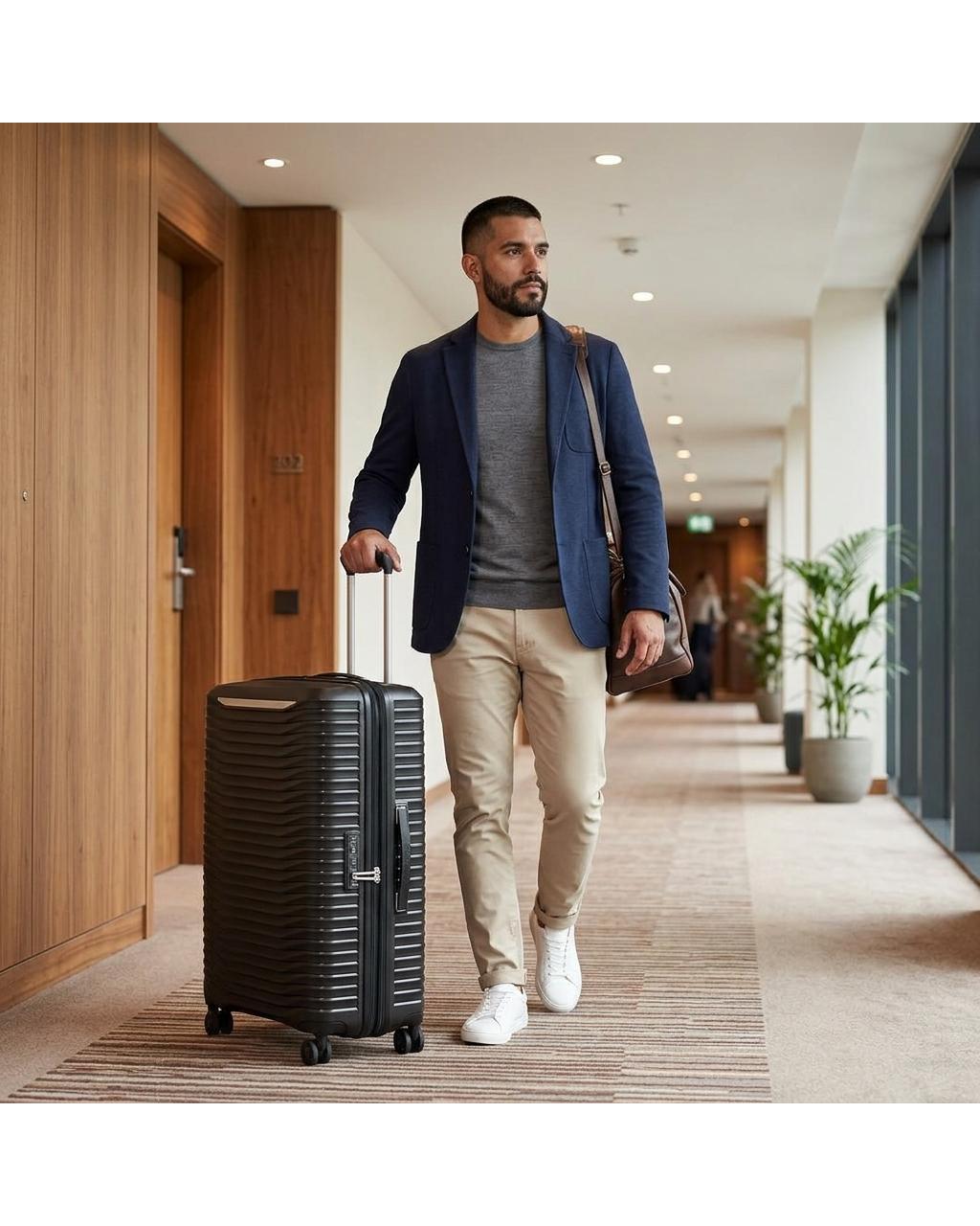 Samsonite Upscape Expandable Hardside Large Spinner Suitcase - 81cm - Black-2