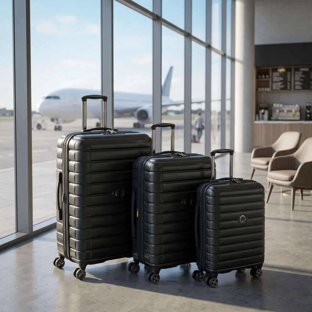 Delsey Shadow 5.0 Hardside 3-Piece Spinner Luggage Set - Black