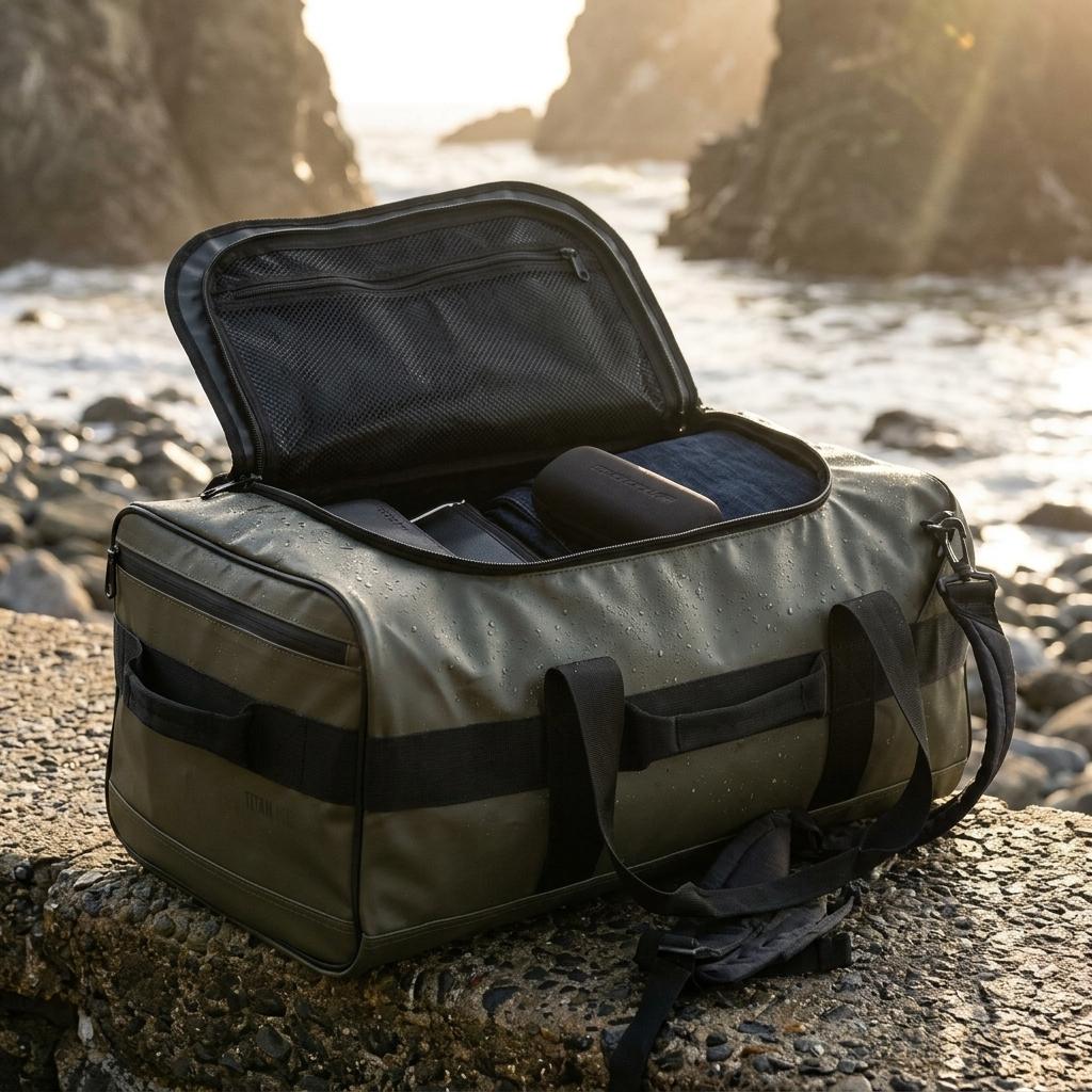 Caribee Titan Water Resistant Carry-On Duffle Bag - 50L - Olive