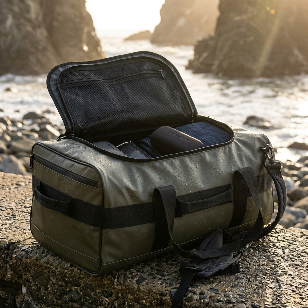 Caribee Titan Water Resistant Carry-On Duffle Bag - 50L - Olive