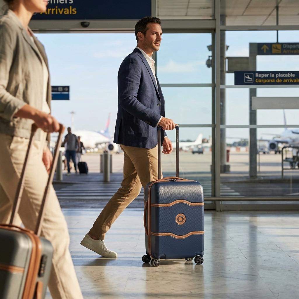 Delsey Chatelet Air 2.0 Hardside Carry-On Spinner Suitcase - 55cm - Navy