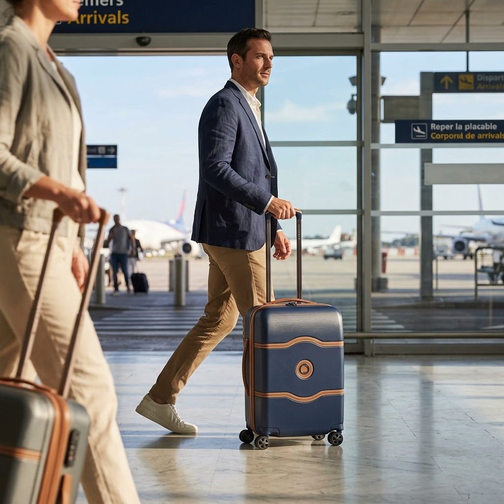 Delsey Chatelet Air 2.0 Hardside Carry-On Spinner Suitcase - 55cm - Navy