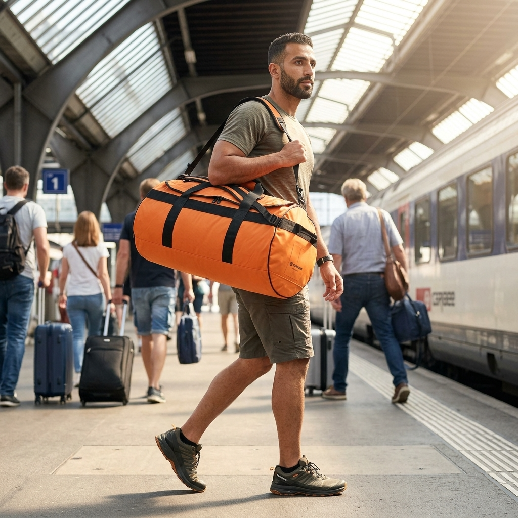 Caribee Kokoda Water Resistant Duffle Bag - 90L - Orange