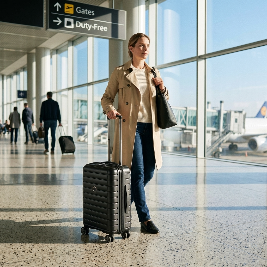 Delsey Shadow 5.0 Hardside Carry-On Spinner Suitcase - 55cm - Black