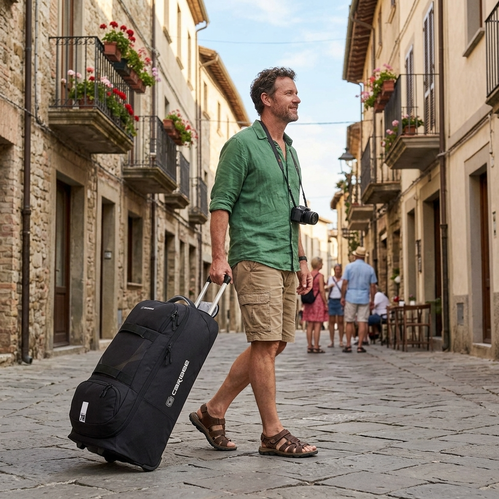 Caribee Adventure Hybrid Wheeled Backpack - 70L - Black