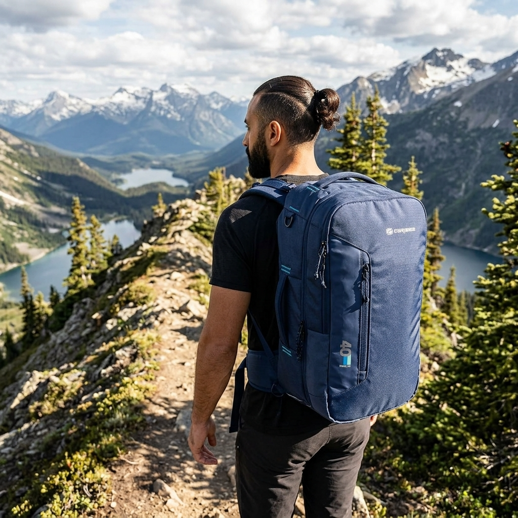 Caribee Traveller Carry-On Backpack Duffle - 40L - Navy