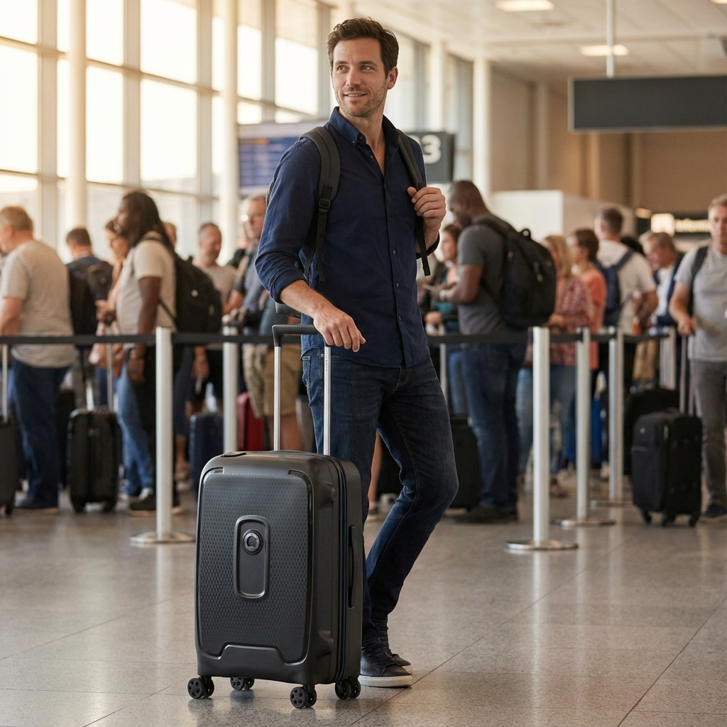 Delsey Moncey MR Hardside Carry-On Zipless Spinner Suitcase - 55cm - Black Image 10