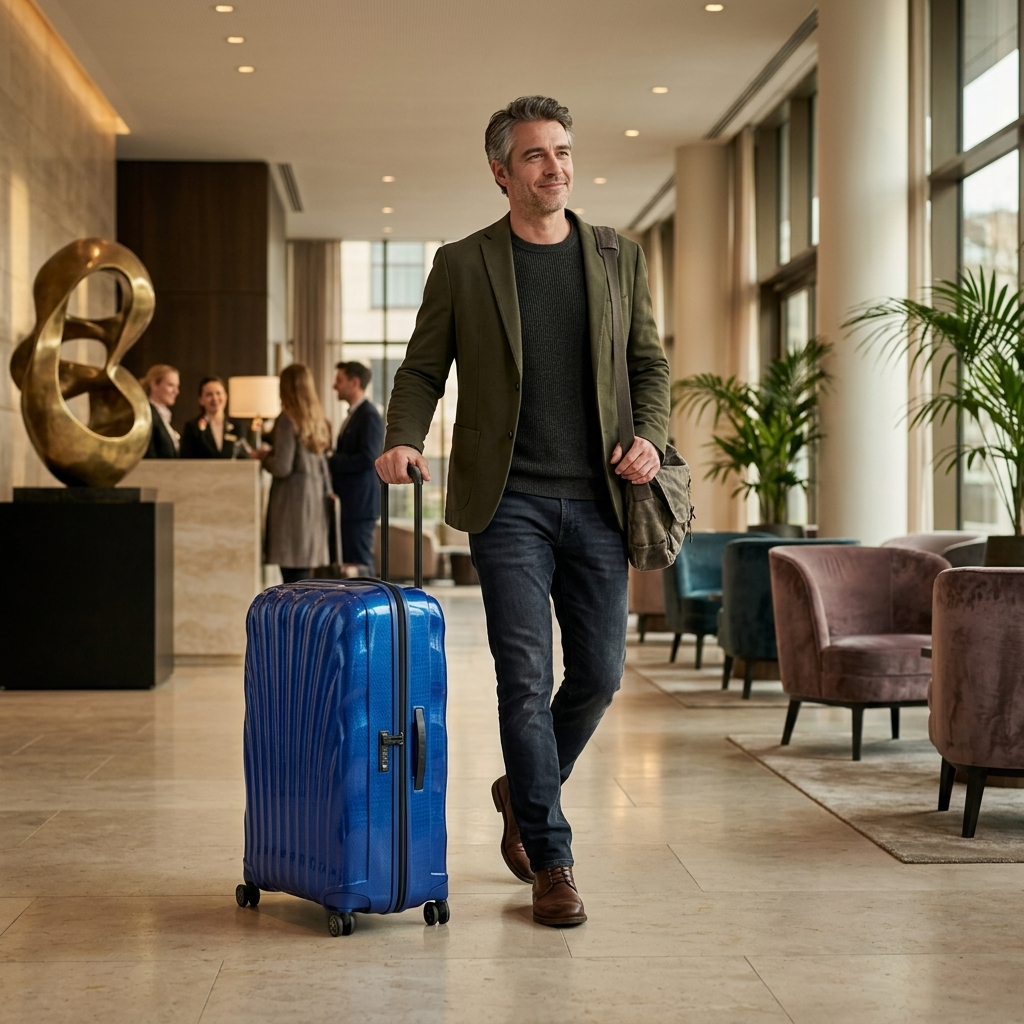Samsonite C-Lite Hardside Medium Spinner Suitcase - 75cm - Deep Blue